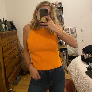 Orange sweater tank